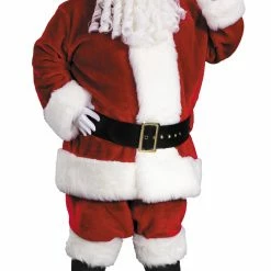 Fun World Costumes Men's Plus Size Premium Plush Red Santa Suit