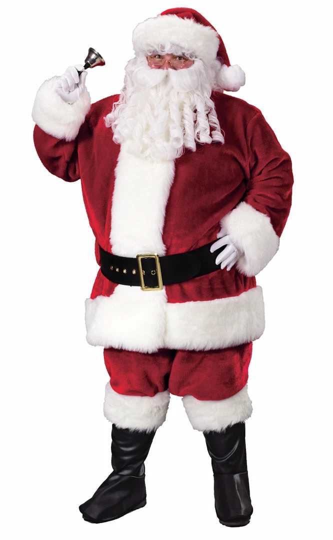 Fun World Santa Plush Crimson Adult Costume, Plus Size Costumes 3 Fun World Santa Plush Crimson Adult Costume, Plus Size Costumes