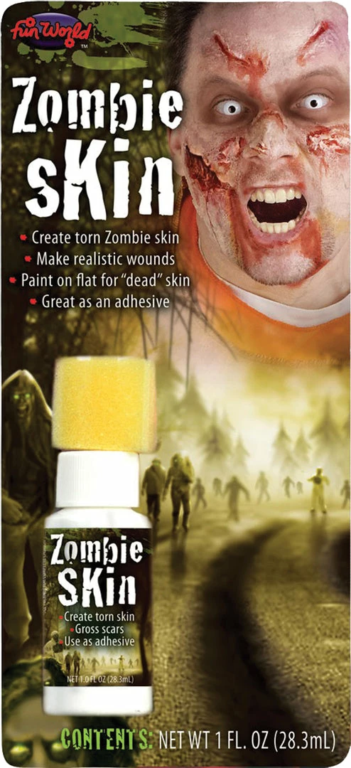 Fun World Makeup & SFX Latex Zombie Fake Skin 3 Fun World Makeup & SFX Latex Zombie Fake Skin