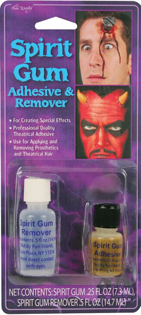 Fun World Spirit Gum With Remover Makeup & SFX 3 Fun World Spirit Gum With Remover Makeup & SFX