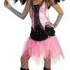 Disguise Graveyard Fairy Teen Girls Pink And Black Costume With Wings Costumes