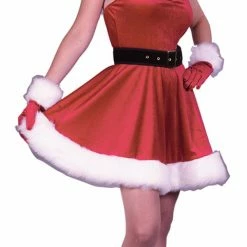 Fun World Costumes Santa Ms Baby Dress Adult Costume, S/M (2-8)