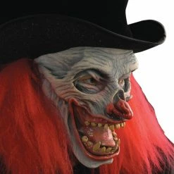 Zagone Studios Masks Now That's Funny, Evil Clown Mask With Attached Top Hat