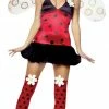 Leg Avenue Costumes Women's Daisy 4 Piece LadyBug Halter Costume