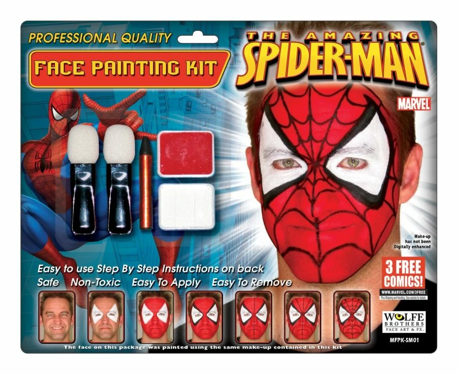 Wolfe Brothers Face Art TV & Movie Costumes Spider-Man Makeup Kit 3 Wolfe Brothers Face Art TV & Movie Costumes Spider-Man Makeup Kit