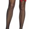 Leg Avenue Fishnet Thigh Highs With Playing Card Bows