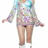 Leg Avenue Costumes 60s Women's Groovy Go Go Keyhole Mini Dress Costume