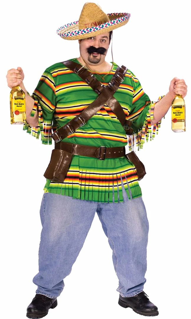 Fun World Tequila Pop N Dude Mexican Adult Costume, Plus Size (48-52) Costumes 3 Fun World Tequila Pop N Dude Mexican Adult Costume, Plus Size (48-52) Costumes