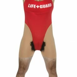 Rasta Imposta Anita Waxin Adult Men's Red Lifeguard Costume