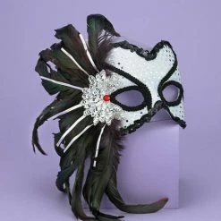 Forum Novelties Masks Venetian Couple Mask Wt-bk