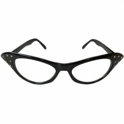 Elope Accessories Glasses 50's Rhinestone Black Clear