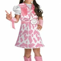 Disguise Wild West Cutie Girls Child Pink Western Cowgirl Costume & Hat Costumes
