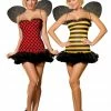 Dreamgirl Costumes Buggin Out Reversible Womens Bumble Bee Lady Bug Costume & Wings