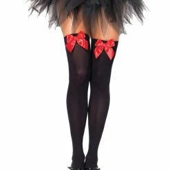 Leg Avenue Accessories Nylon Women's Thigh-Highs With Bow