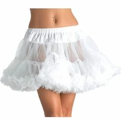 Leg Avenue Women's White Plus Size Layered Tulle Petticoat