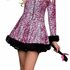 Dreamgirl Pretty Little Kitty Pink Leopard Print Costume Dress Junior Costumes