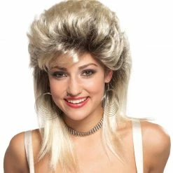 Seasonal Visions Wig Rocker Groupie 80's Blonde Wigs & Beards