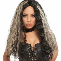 Seasonal Visions Wigs & Beards Wig Rocker Crimped Long Women's