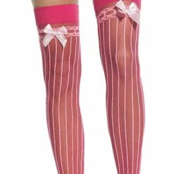 Leg Avenue Thigh-Highs With Vertical Stripes