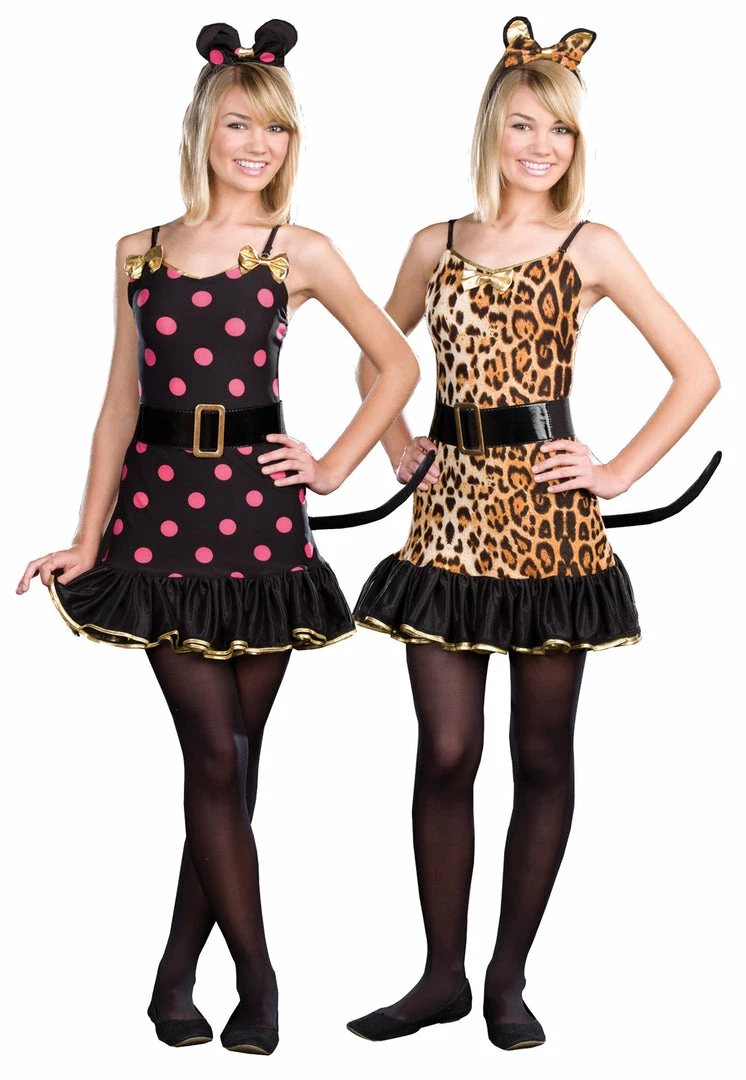 Dreamgirl When The Cat's Away Reversible Cat/Mouse Junior Costume Dresses 3 Dreamgirl When The Cat's Away Reversible Cat/Mouse Junior Costume Dresses