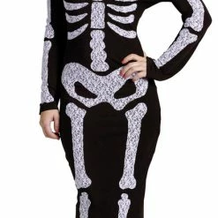 Fun World Lace Skeleton Adult Costume, S/M Costumes