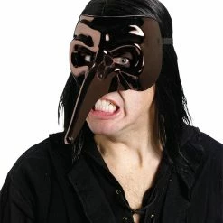Fun World Masks Venetian Raven Mask Chrome Bk