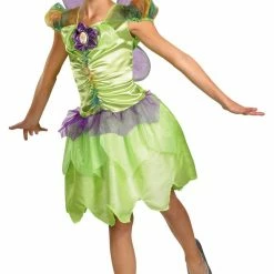 Disguise Costumes Tinker Bell Rainbow Classic Girls Child & Toddler Costume With Purple Wings