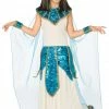 Living Fiction Girls Cleopatra Blue And Gold Costume Costumes