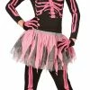 Living Fiction Skeleton Punk Pink Girls Costume Costumes