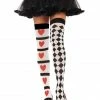 Leg Avenue Accessories Thigh Highs Queen Of Harlequin And Hearts