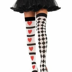 Leg Avenue Accessories Thigh Highs Queen Of Harlequin And Hearts