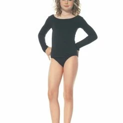 Leg Avenue Child Bodysuit Leotard Nude & Black Sci-Fi Costumes