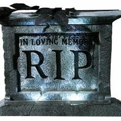 Fun World Decorations & Props Light Up Tombstone Pedestal 22 Inch Prop Decor