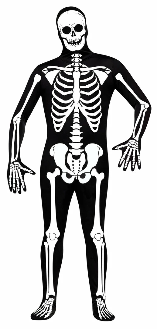 Fun World Skin Suit Skeleton Adult Costume, Standard 3 Fun World Skin Suit Skeleton Adult Costume, Standard