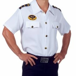 Underwraps Costumes White Pilot Shirt Adult
