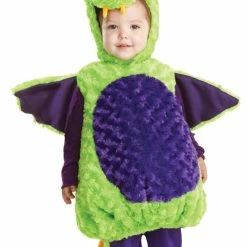 Underwraps Dragon Cute Green And Purple Toddler Costume