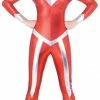 Underwraps Costumes Women's Red And Silver Flame Metallic Jumpsuit Costume