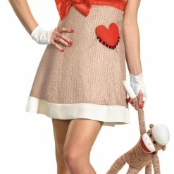 Disguise Miss Sock Monkey Deluxe Women's Adult Costume