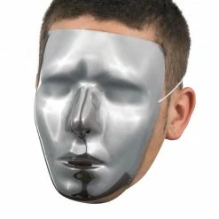 Disguise Blank Male Chrome Face Mask Masks