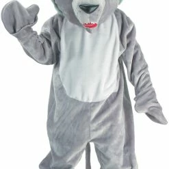 Dress Up America Wolf Mascot Grey Adult One Sz. Costumes