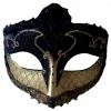 Seasonal Visions Mardi Gras Eye Mask Black Gold Masks