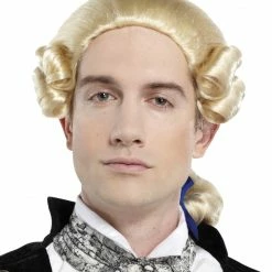 Seasonal Visions Wigs & Beards Historical Men's Ponytail Bow Wig