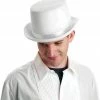 Forum Novelties Hats & Headpieces Top Hat White Deluxe