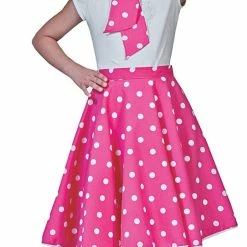 Funny Fashion Costumes Sock Hop Skirt Child Pink Whit