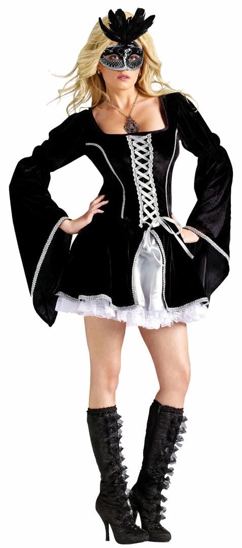 Fun World Midnight Masquerade Adult Costume, Smail (4-6) 3 Fun World Midnight Masquerade Adult Costume, Smail (4-6)