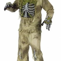 Fun World Skeleton Zombie Adult Costume, Standard