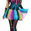 Fun World Women's Funky Punk Bones Costume Costumes