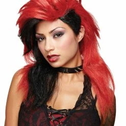 Seasonal Visions Wicked Desire Red Black Wig Wigs & Beards