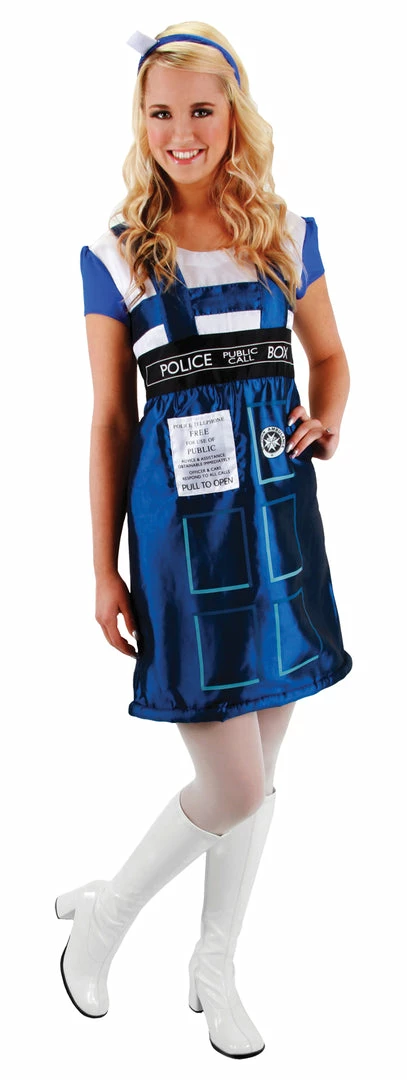 Elope Doctor Who Tardis Dress Women's Blue Costumes 3 Elope Doctor Who Tardis Dress Women's Blue Costumes