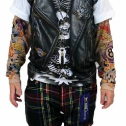 Faux Real Costumes Tattoo Long Sleeve Youth Lg